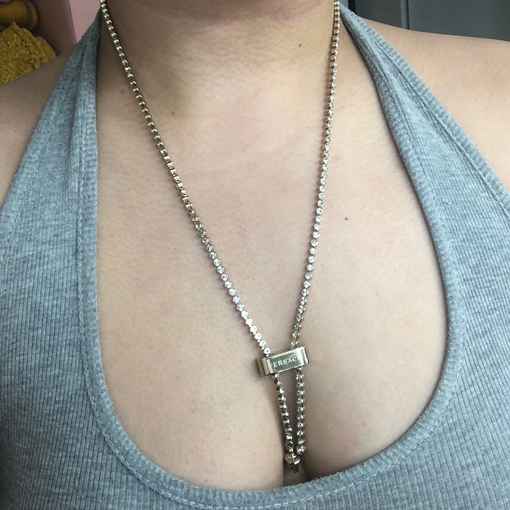 Versace Medusa Lock Lariat Necklace